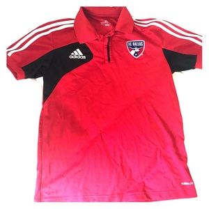 FC Dallas youth polo shirt and jogger pants